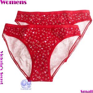 3/$36 Victoria’s Secret Hearts Bikini Cut Panties Small